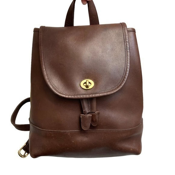 Coach 9791 vintage brown leather large daypack backpack - Picture 1 of 16